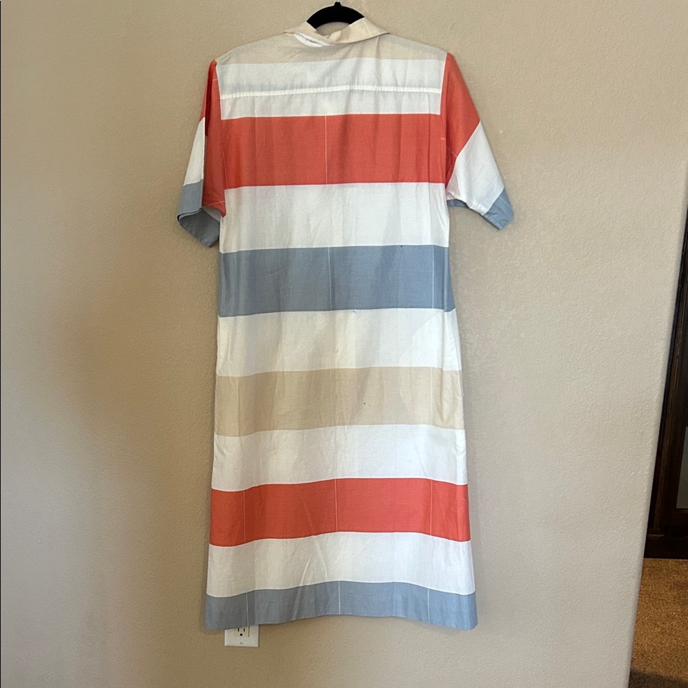 Marimekko vintage Striped Button-Up Midi Dress - Picture 4 of 4